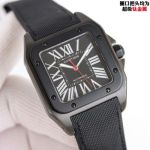 Cartier ETA2824-2 Automatic Movement Sapphire Glass Black Watch